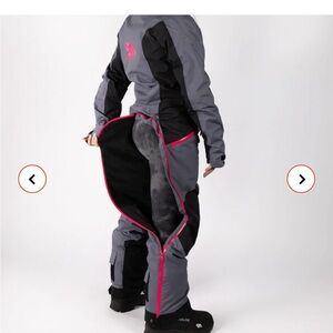 Women's Gray and Pink Ski Jacket